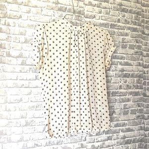 ✓New York & Company Sheer Polka Dot Blouse✓